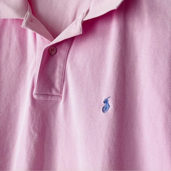 Polo Ralph Lauren Men's Pink Polo Shirt Blue Label Pony Logo Preppy Old Money XL - Picture 3 of 5